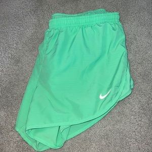 Womens Nike Green Running Shorts